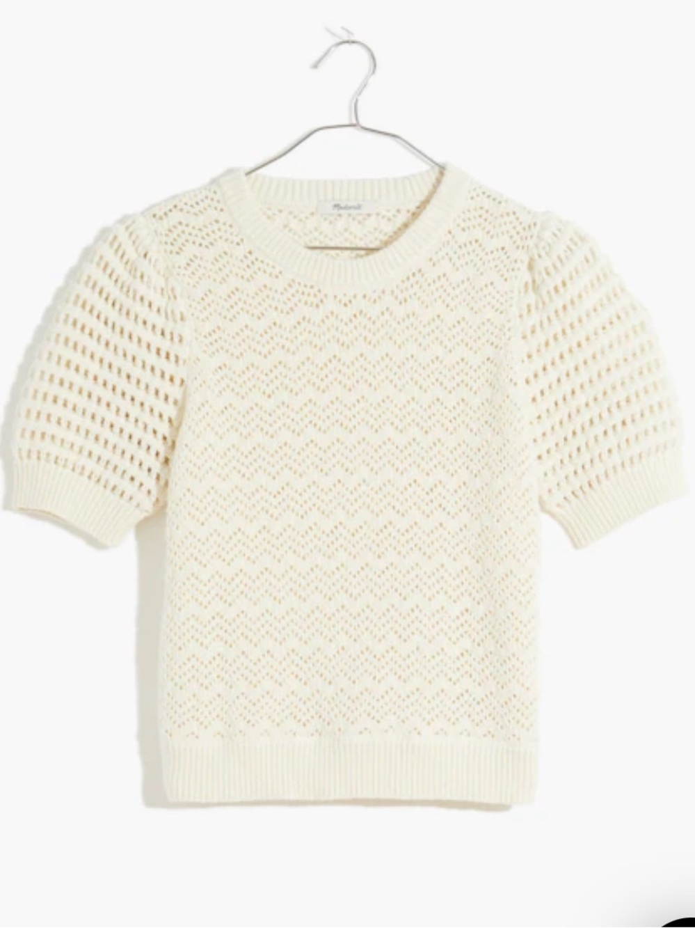 Madewell Atwater Crochet Sweater Tee size small